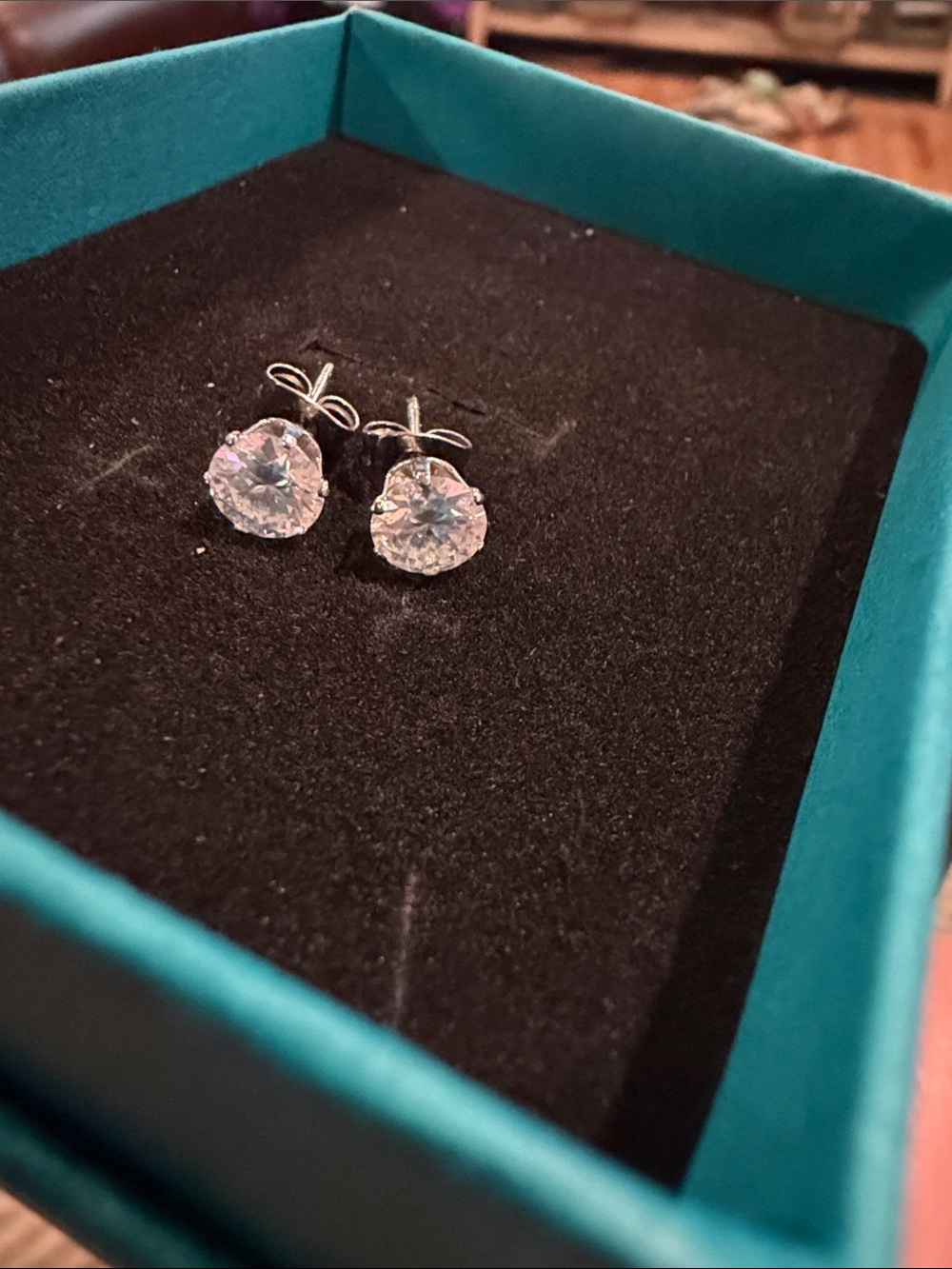 Classic Round 1.5TCW Moissanite Stud Earrings - Women Jewelry - Picture 3 of 4